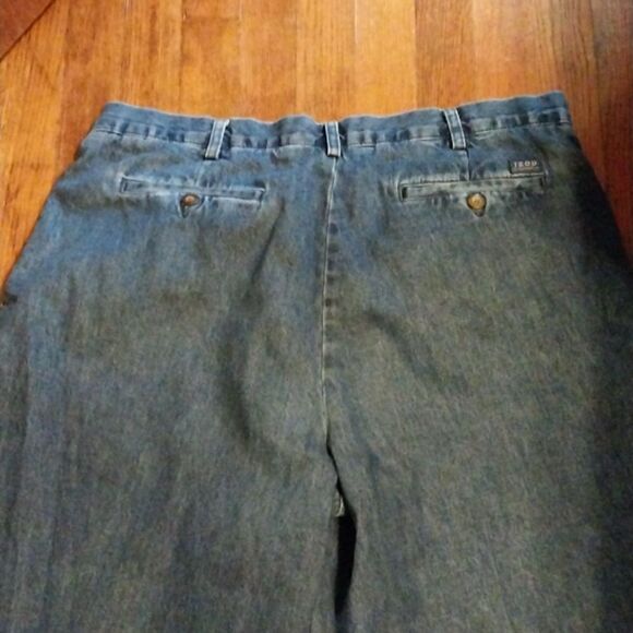 IZOD Men's Chino Double Pleated Denim Pants Size 38 X 32 - Picture 4 of 6